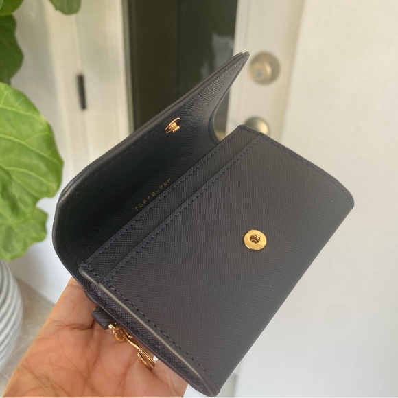 Navy ‼️ Tory Burch EMERSON CARD CASE 157146 Navy color - Picture 11 of 13